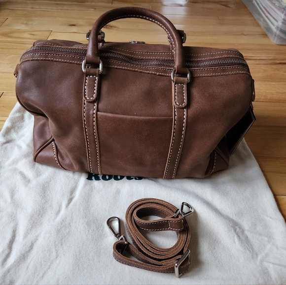 Roots Brown Tribe Leather Bag - Picture 3 of 8